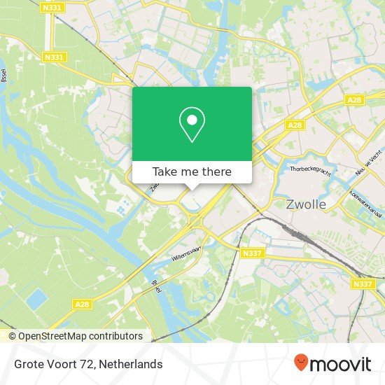 Grote Voort 72, 8041 BG Zwolle kaart