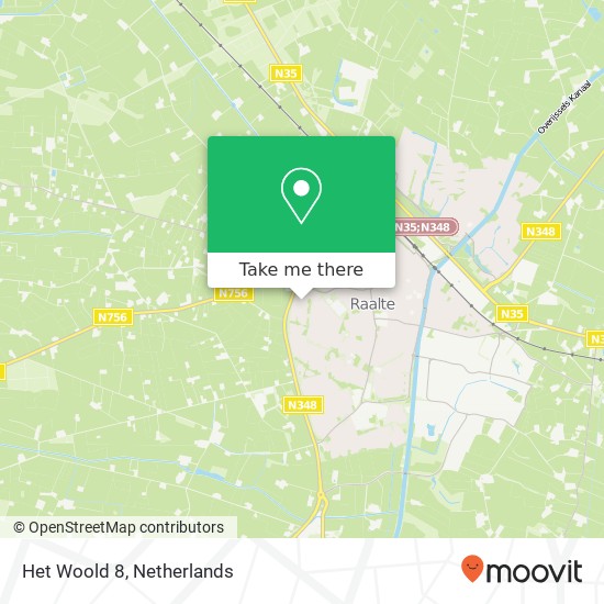 Het Woold 8, Het Woold 8, 8101 XS Raalte, Nederland kaart