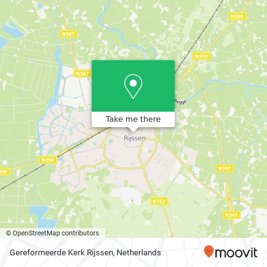 Gereformeerde Kerk Rijssen, Boomkamp 4 kaart