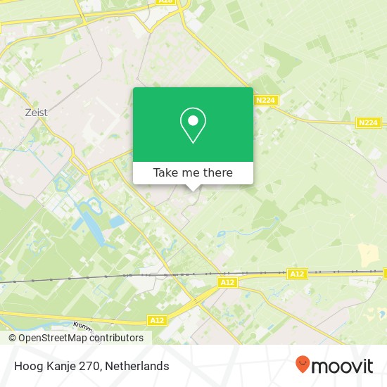 Hoog Kanje 270, Hoog Kanje 270, 3708 Zeist, Nederland kaart