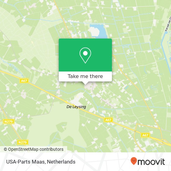 USA-Parts Maas, Zandstraat 26 kaart