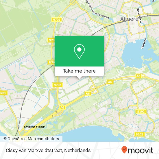Cissy van Marxveldtstraat, Cissy van Marxveldtstraat, 1321 Almere, Nederland kaart