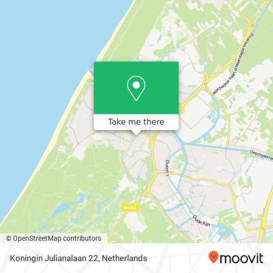 Koningin Julianalaan 22, Kon. Julianalaan 22, 2224 EW Katwijk aan Zee, Nederland kaart