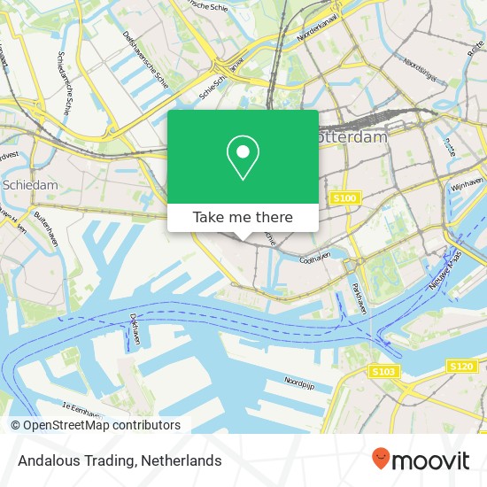 Andalous Trading, Schiedamseweg kaart