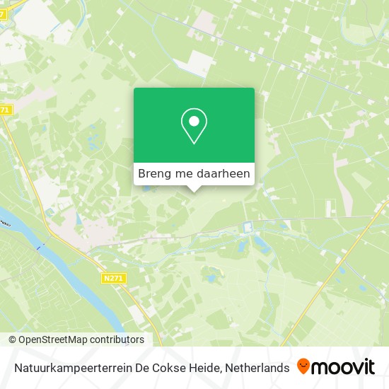 Natuurkampeerterrein De Cokse Heide kaart