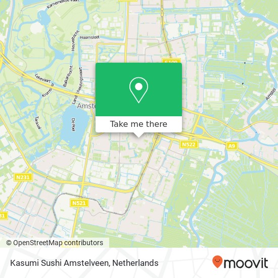 Kasumi Sushi Amstelveen, Lindenlaan 378 kaart