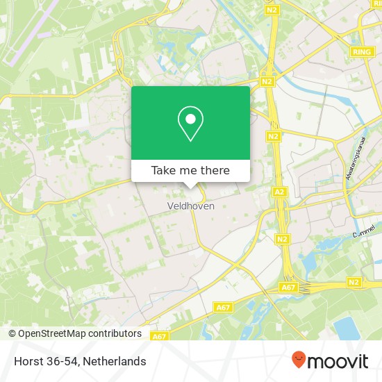 Horst 36-54, Horst 36-54, 5501 DN Veldhoven, Nederland kaart