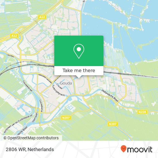 2806 WR, 2806 WR Gouda, Nederland kaart