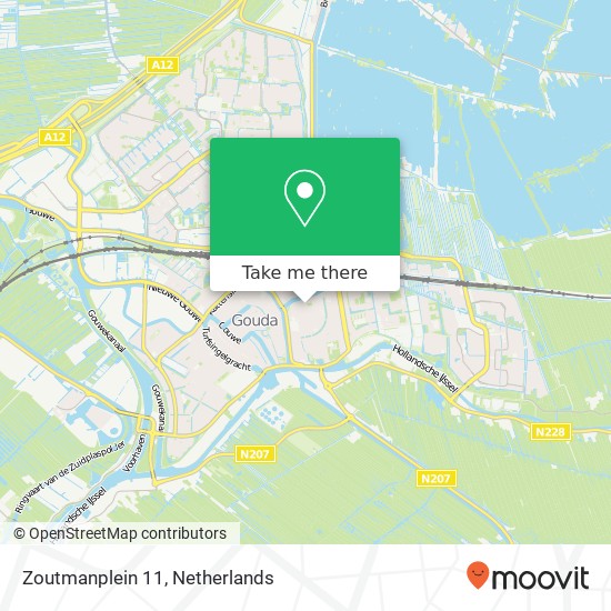 Zoutmanplein 11, Zoutmanplein 11, 2806 WR Gouda, Nederland kaart