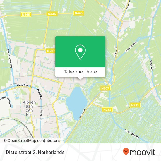Distelstraat 2, 2403 VV Alphen aan den Rijn kaart