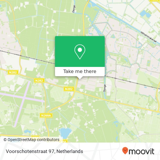 Voorschotenstraat 97, 5036 WE Tilburg kaart