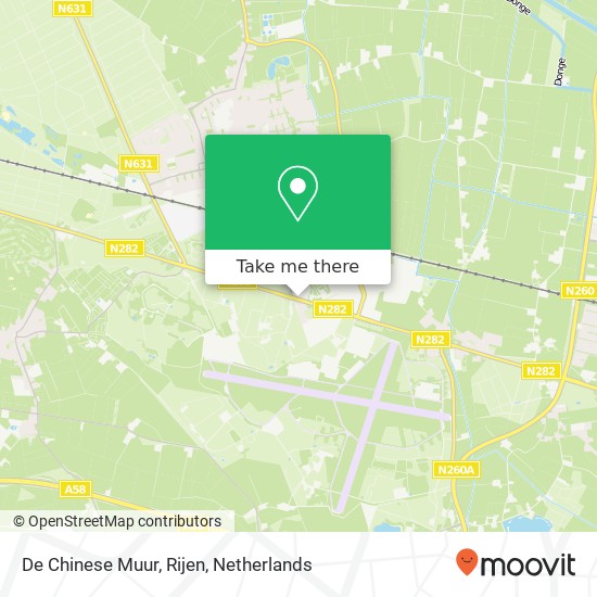 De Chinese Muur, Rijen, Rijksweg 112 kaart