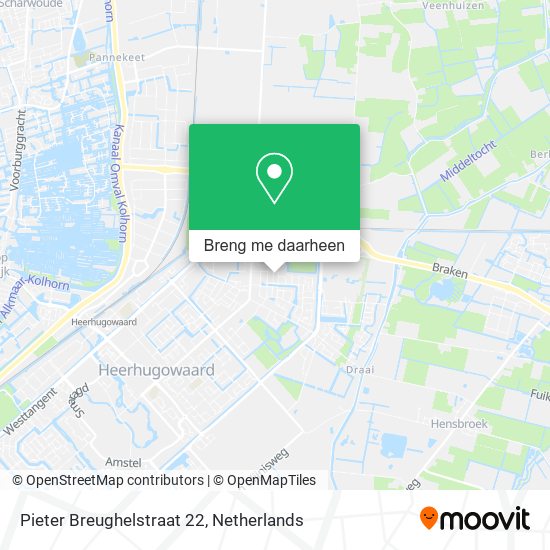 Pieter Breughelstraat 22 kaart