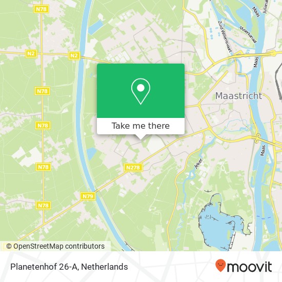 Planetenhof 26-A, Planetenhof 26-A, 6215 TW Maastricht, Nederland kaart