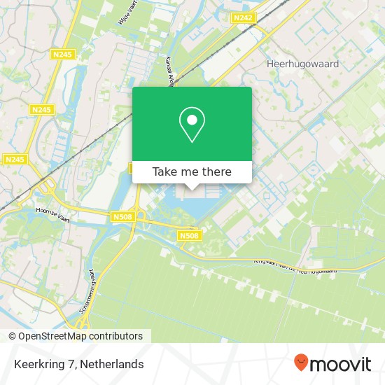 Keerkring 7, 1705 SP Heerhugowaard kaart