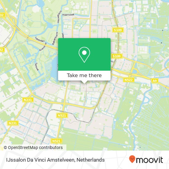 IJssalon Da Vinci Amstelveen, Lindenlaan 145 kaart