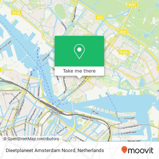 Dieetplaneet Amsterdam Noord, Wingerdweg 34 kaart