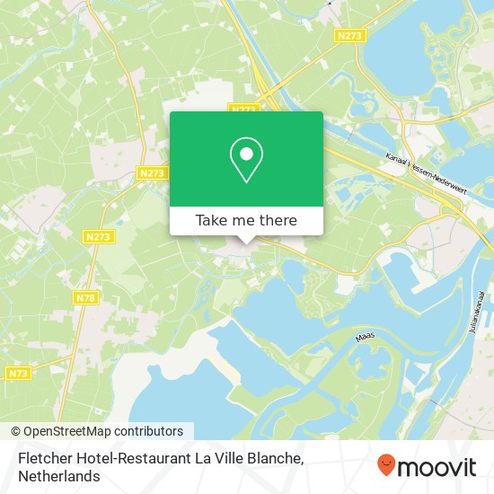 Fletcher Hotel-Restaurant La Ville Blanche, Hoogstraat 2 kaart