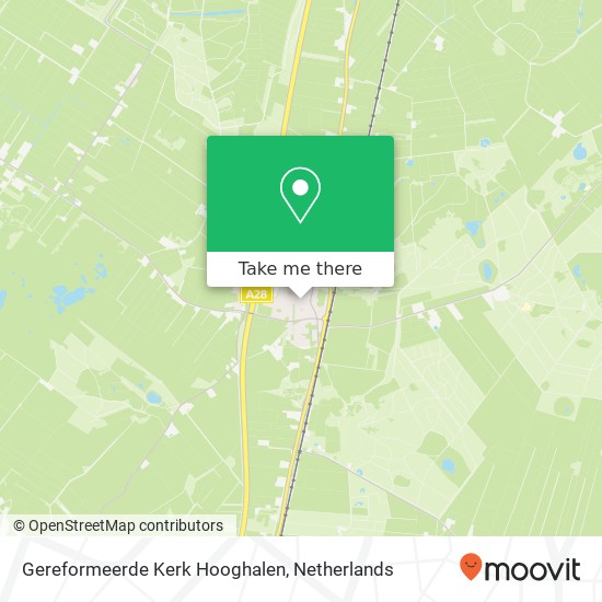 Gereformeerde Kerk Hooghalen, Laaghalerstraat 10 kaart