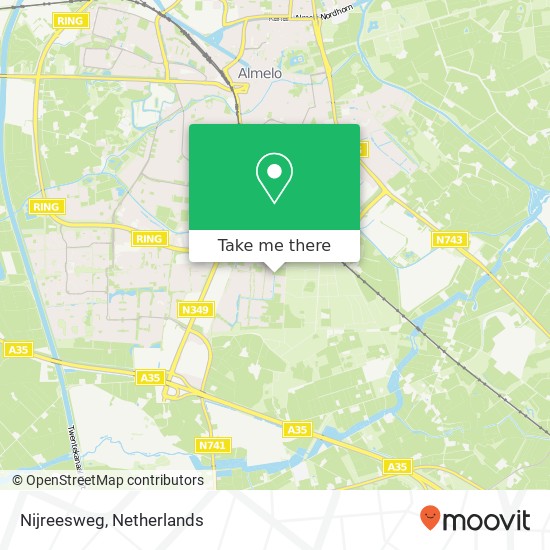 Nijreesweg, 7609 Almelo kaart