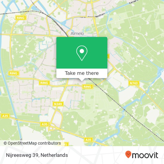 Nijreesweg 39, 7609 PA Almelo kaart