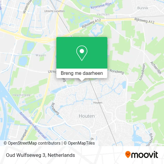 Oud Wulfseweg 3 kaart