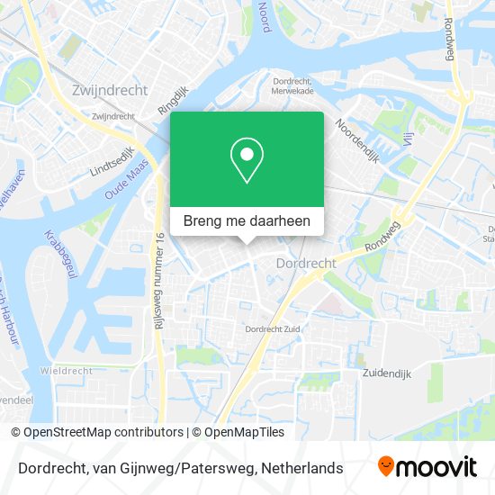 Dordrecht, van Gijnweg / Patersweg kaart