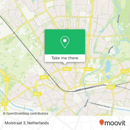 Molstraat 3, 5622 AN Eindhoven kaart