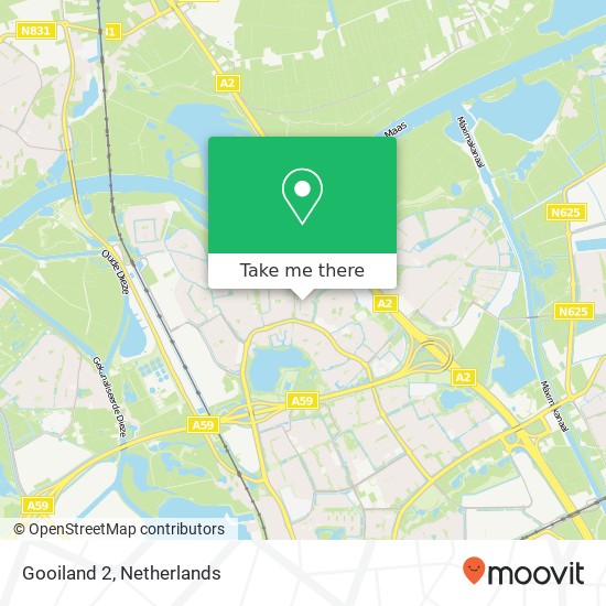 Gooiland 2, 5235 NH 's-Hertogenbosch kaart