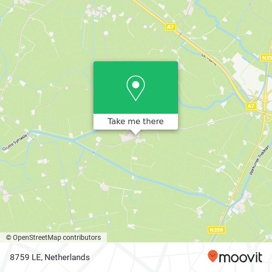 8759 LE, 8759 LE Exmorra, Nederland kaart