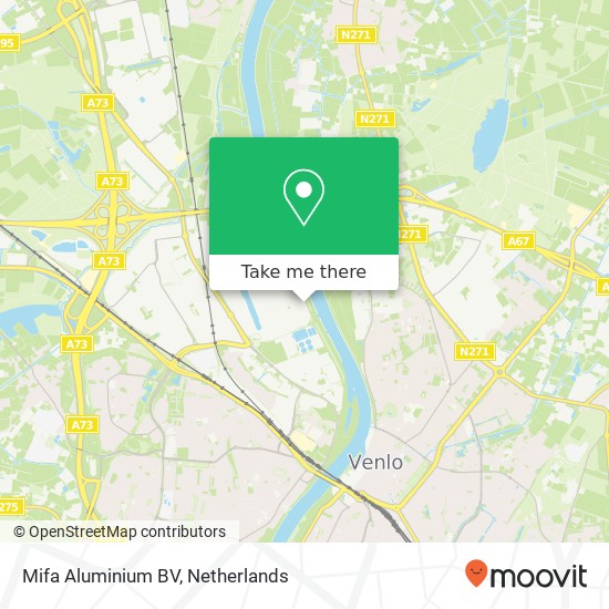 Mifa Aluminium BV, Rijnaakkade 6 kaart