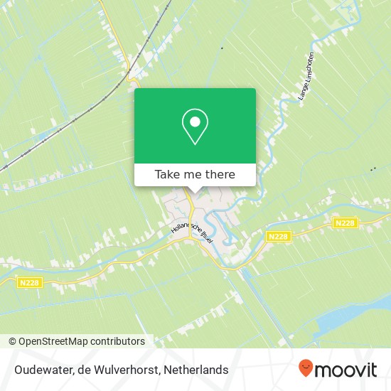 Oudewater, de Wulverhorst kaart