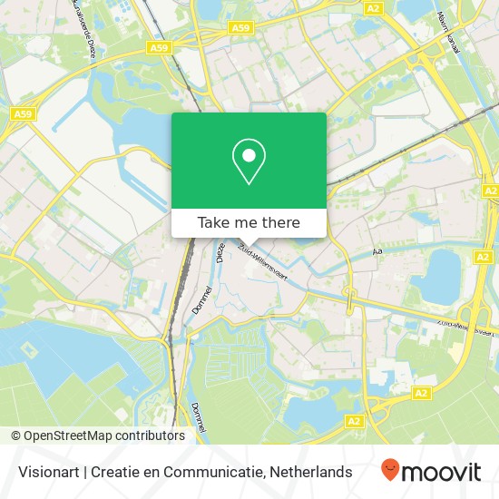 Visionart | Creatie en Communicatie, Zuid Willemsvaart 14A kaart