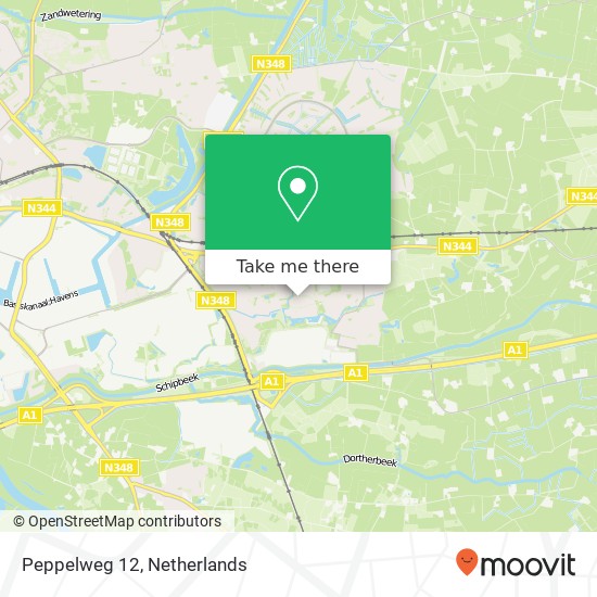 Peppelweg 12, Peppelweg 12, 7421 AK Deventer, Nederland kaart