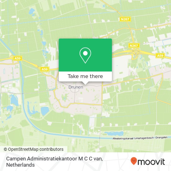 Campen Administratiekantoor M C C van, Grotestraat 176 kaart