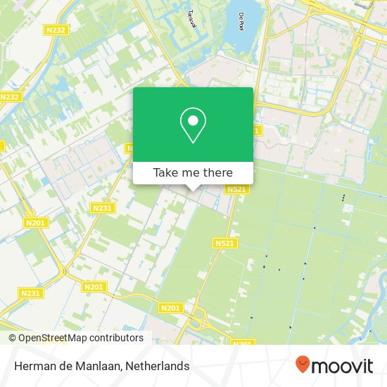 Herman de Manlaan, Herman de Manlaan, 1187 Amstelveen, Nederland kaart