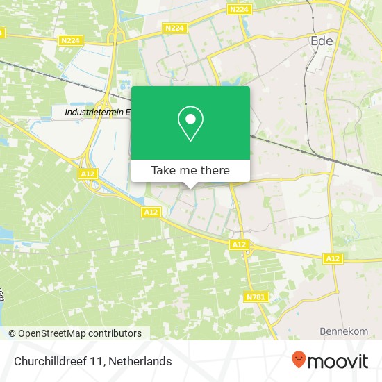 Churchilldreef 11, Churchilldreef 11, 6716 HK Ede, Nederland kaart