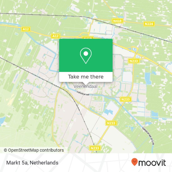 Markt 5a, 3901 DM Veenendaal kaart