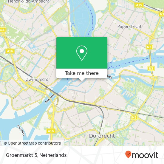 Groenmarkt 5, 3311 BD Dordrecht kaart
