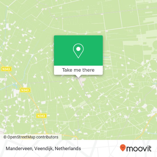 Manderveen, Veendijk kaart