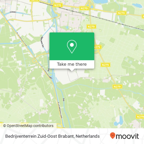 Bedrijventerrein Zuid-Oost Brabant kaart