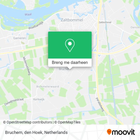 Bruchem, den Hoek kaart