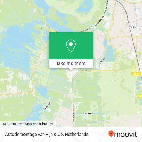 Autodemontage van Rijn & Co, Cannenburgerweg 73 kaart