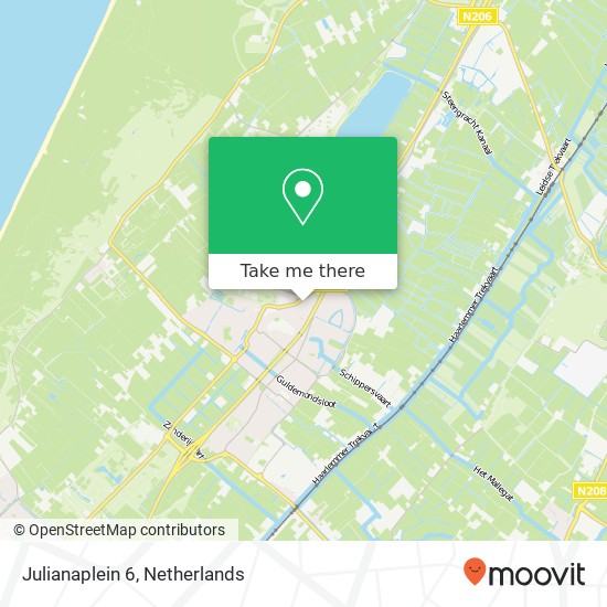 Julianaplein 6, 2211 CG Noordwijkerhout kaart
