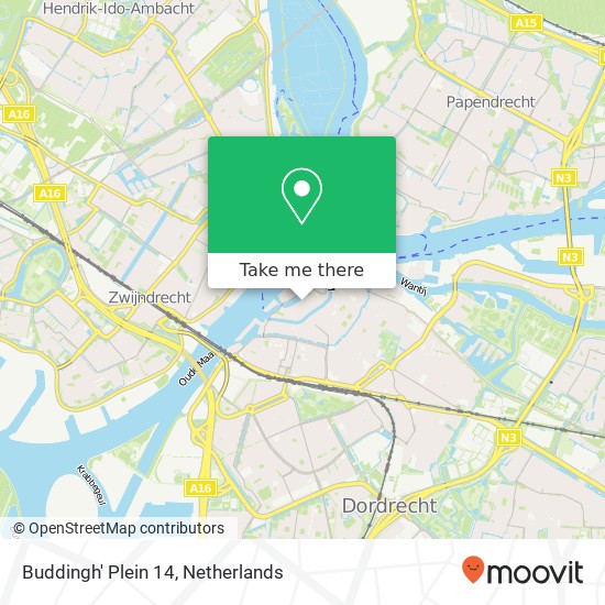 Buddingh' Plein 14, 3311 BV Dordrecht kaart