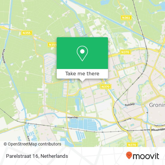 Parelstraat 16, Parelstraat 16, 9743 JC Groningen, Nederland kaart