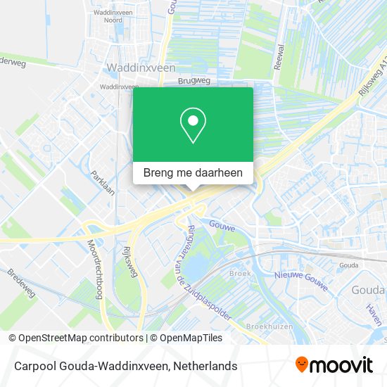 Carpool Gouda-Waddinxveen kaart