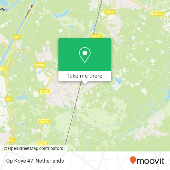 Op Koye 47, 6114 AZ Susteren kaart