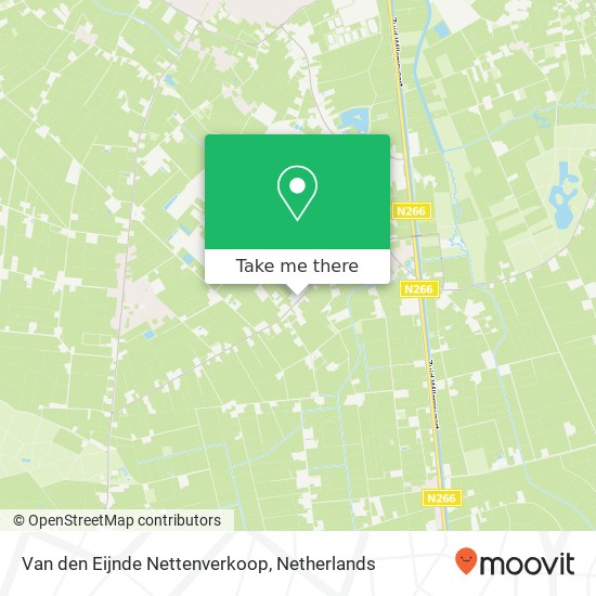 Van den Eijnde Nettenverkoop, Nieuwendijk 90 kaart