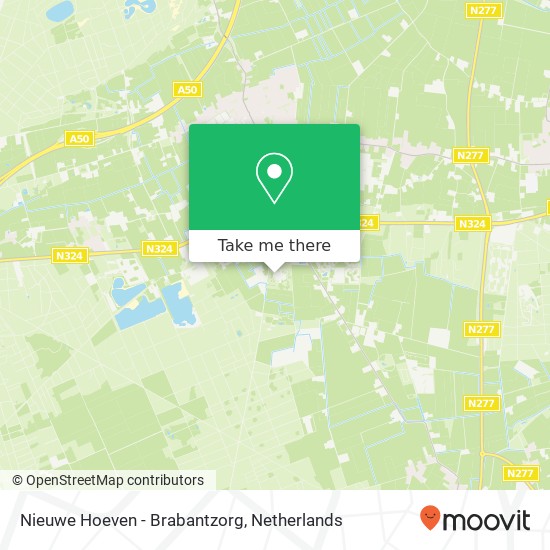 Nieuwe Hoeven - Brabantzorg, Udensedreef 5 kaart